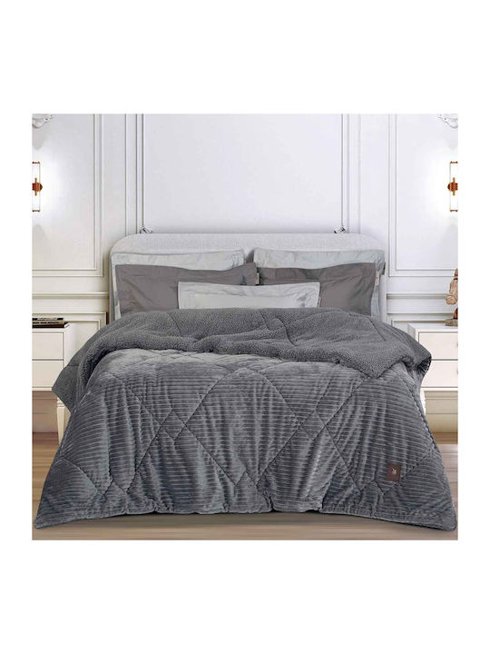 Greenwich Polo Club Duvet Cover Queen 220x240cm 3484 Grey 700 GSMGsm 11.5 togs Togs