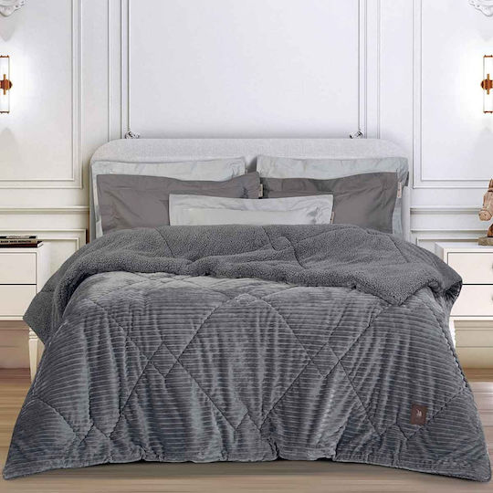 Greenwich Polo Club Duvet Cover Queen 220x240cm 3484 Grey 700 GSMGsm 11.5 togs Togs
