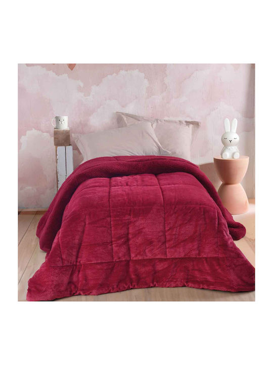 Rythmos Duvet Cover Single 160x220cm Alvaro Burgundy 710 GSMGsm