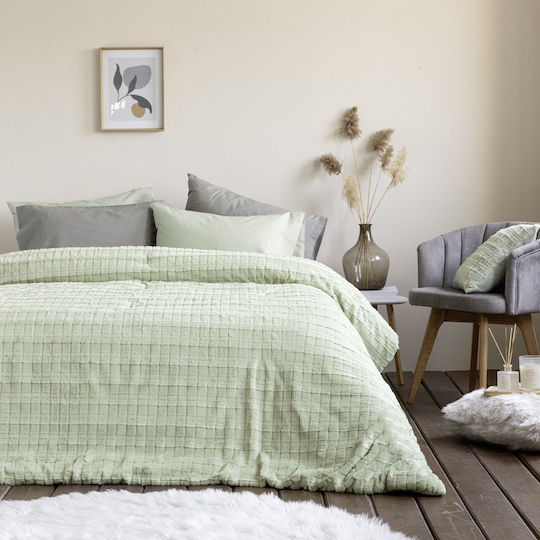 Nima Duvet Cover Single 160x220cm Weave Mint 760 GSMGsm 13.5 togs Togs