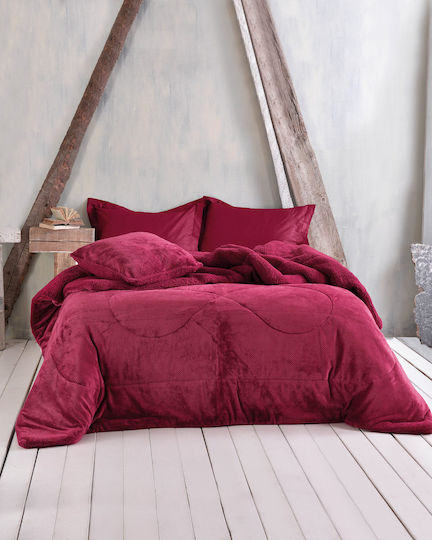 Rythmos Duvet Cover Queen 220x240cm Alvaro Burgundy 710 GSMGsm