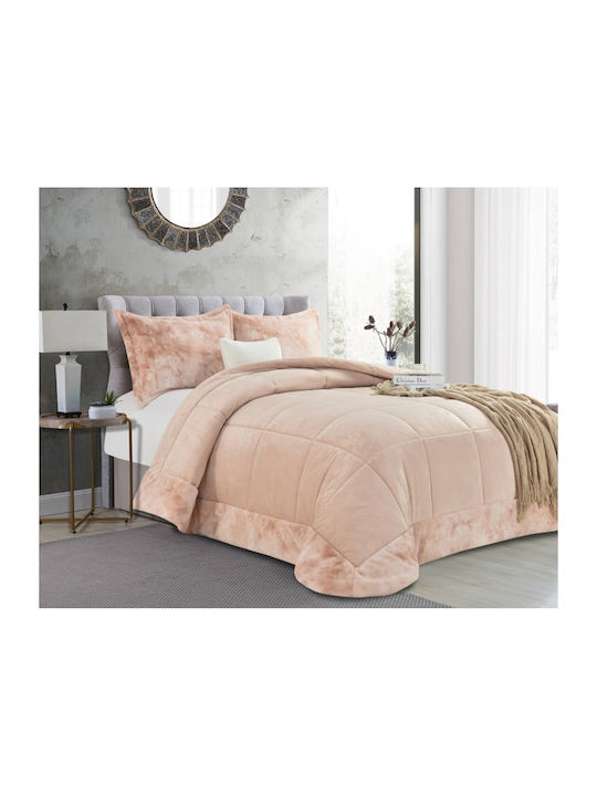 Liolios Home Duvet Cover Queen 220x240cm Crystal Blush 200 GSMGsm