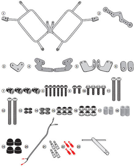 Givi Side Mounts for Yamaha TT