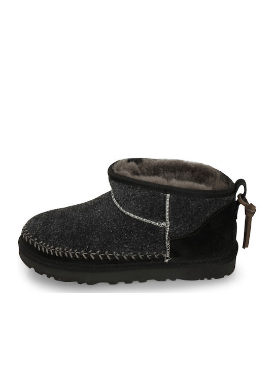 UGG Classic Ultra Mini Μποτάκια Μαύρα