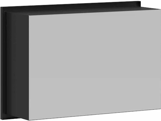 vidaXL Wall Mounted Bathroom Shelf Metallic 30x9.5x20cm Black