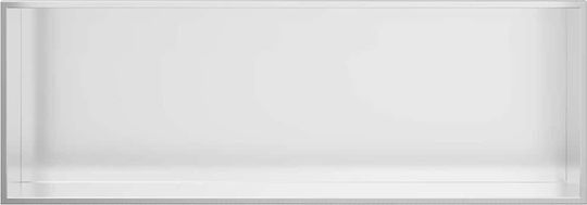 vidaXL Επιτοίχια Ραφιέρα Μπάνιου Μεταλλική 30x9.5x90cm Ασημί