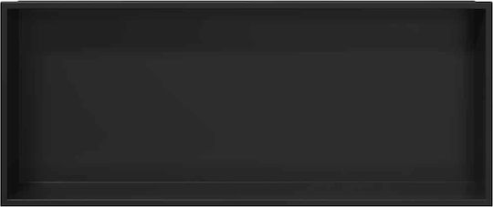 vidaXL Wall Mounted Bathroom Shelf Metallic 75x9.5x30cm Black