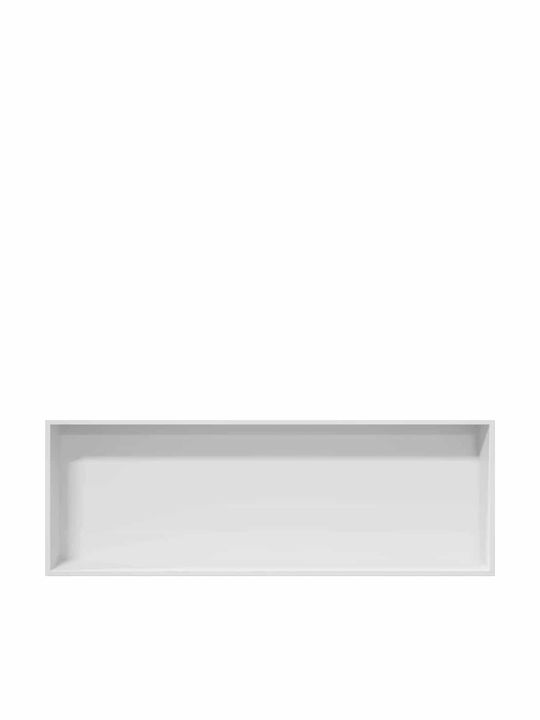 vidaXL Επιτοίχια Ραφιέρα Μπάνιου Μεταλλική 30x9.5x90cm Λευκή