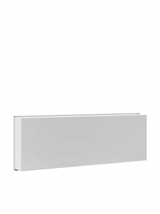 vidaXL Επιτοίχια Ραφιέρα Μπάνιου Μεταλλική 30x9.5x90cm Λευκή