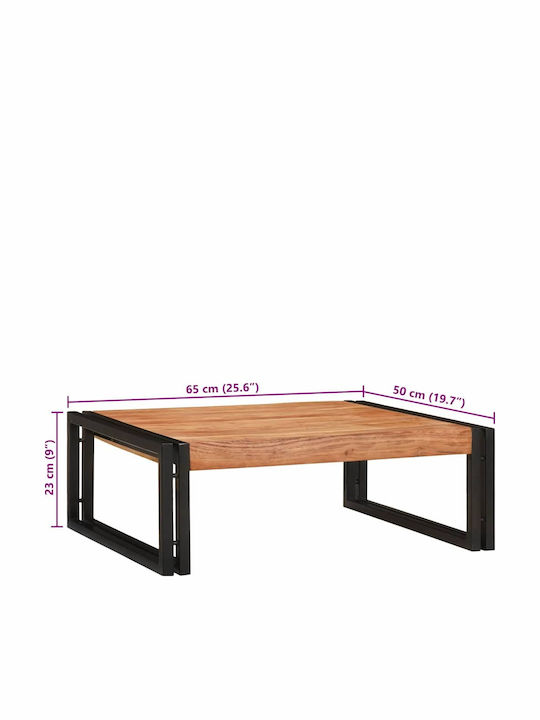 vidaXL Επιδαπέδια Ραφιέρα Μπάνιου Ξύλινη 65x50x23cm Καφέ