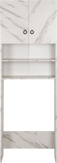 HomeMarkt Terry Επιδαπέδια Ραφιέρα Μπάνιου Ξύλινη 64x29x181cm Λευκή