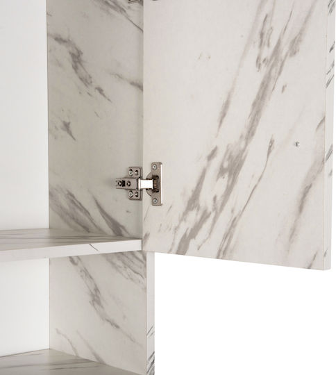HomeMarkt Terry Επιδαπέδια Ραφιέρα Μπάνιου Ξύλινη 64x29x181cm Λευκή