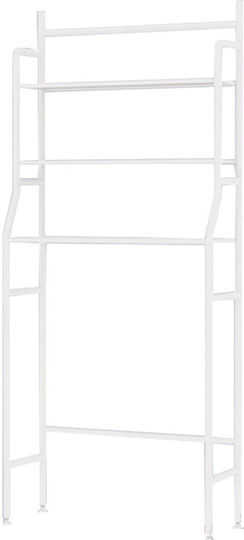 Cyclops TW-101 Floor Bathroom Shelf Metallic with 3 Shelves 47x25x156cm White