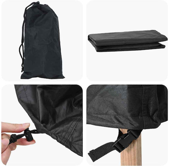 vidaXL Waterproof Garden Swing Cover Black 135x100x165cm