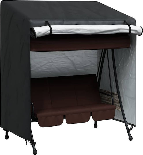 vidaXL Waterproof Garden Swing Cover Black 135x100x165cm