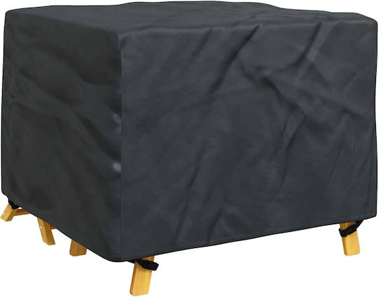 vidaXL Waterproof Dining Table Cover Black 113x113x73cm
