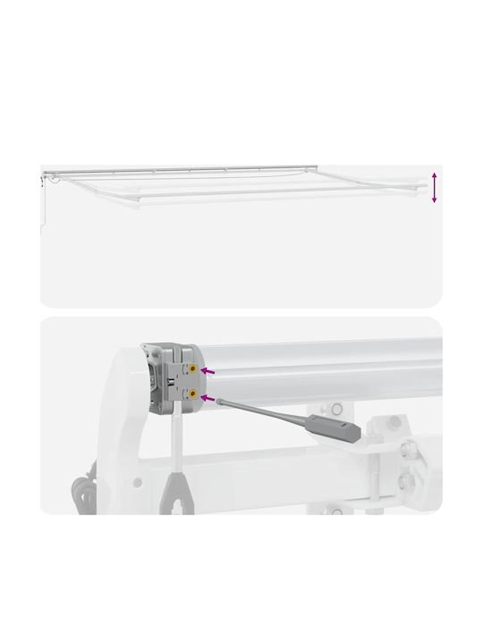vidaXL Terrace Tent with LEDs White 6x3m