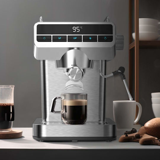 Finlux Automatic Espresso Machine 1150W Pressure 20bar Silver FEM-1866