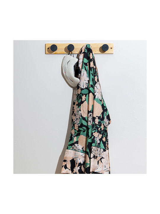 Estia Wooden Wall Hanger 4 Hooks Beige 40x6x6cm
