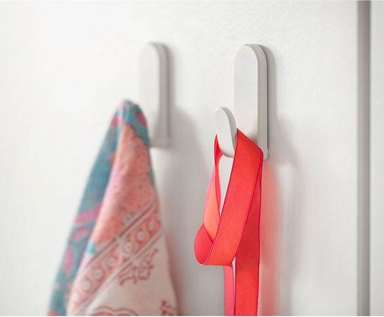 Inofix Wall Hanger Plastic White 6.5x2.5x2.5cm