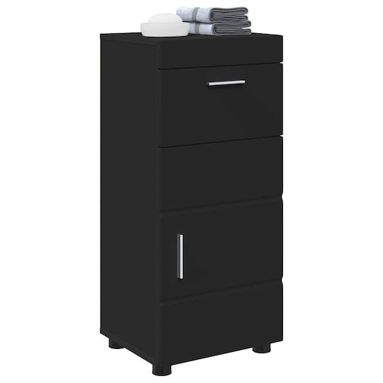 vidaXL Holz Badezimmerschrank B37xT31.5xH82cm Schwarz