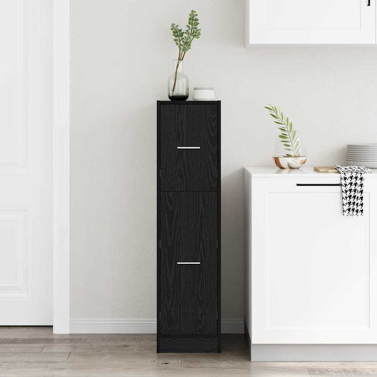 vidaXL Bathroom Cabinet L30xW41xH118cm Black