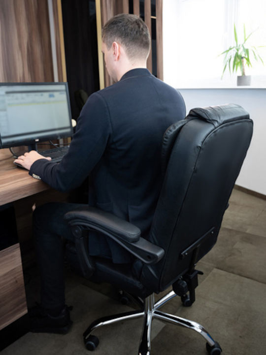Reclining Office Chair with Adjustable Arms Black