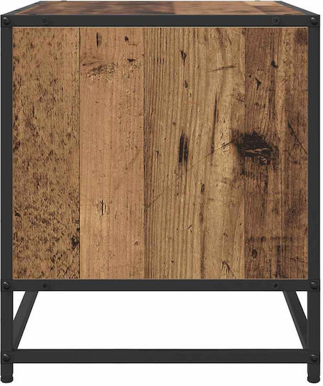 TV Stand Made of Metal and Wood Old Wood M61xD40xH46cm