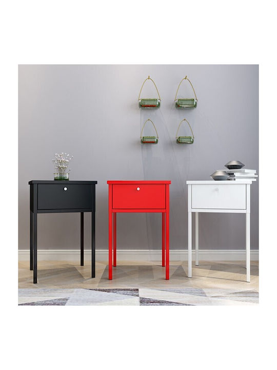 Nachttisch Metall White 40x40x60cm