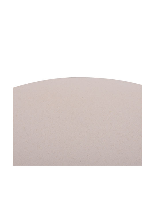 Prilep Round Table Dining Room with Cement Surface White 60x60x76cm