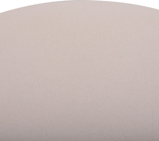 Prilep Round Table Dining Room with Cement Surface White 60x60x76cm
