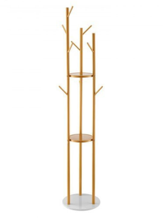 Vevor Metallic Coat Rack Yellow 34x34x170cm