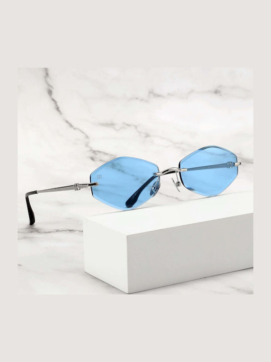 Red Raven Jynx Unisex Sunglasses With Silver Frame And Blue Lens rd-000072-FRONZENBLUE-54716296298830