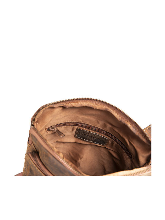 Leather Men's Bag Shoulder / Crossbody Tabac Brown