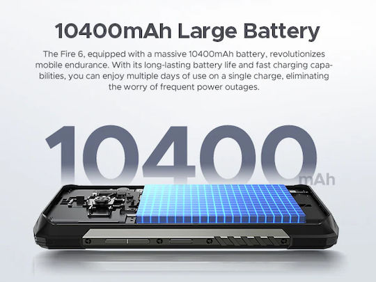Doogee Fire 6 Dual SIM (6/256GB) Ανθεκτικό Smartphone Μαύρο