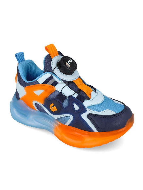 Kids Sneakers Anatomic Slip-On with Lights Blue