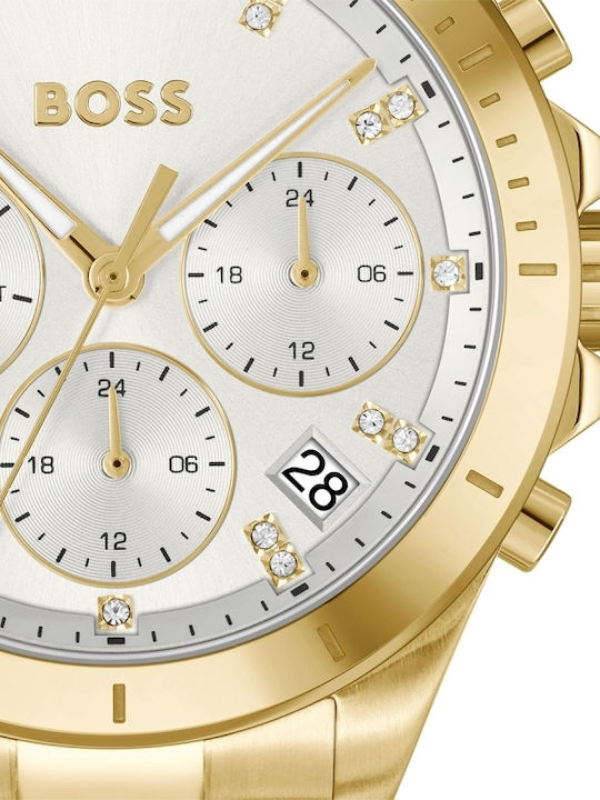 Boss Alley Women's Watch with Pink Gold Metal Bracelet