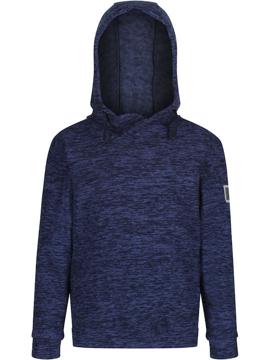 Fleece Παιδικό Φούτερ με Κουκούλα Μπλε