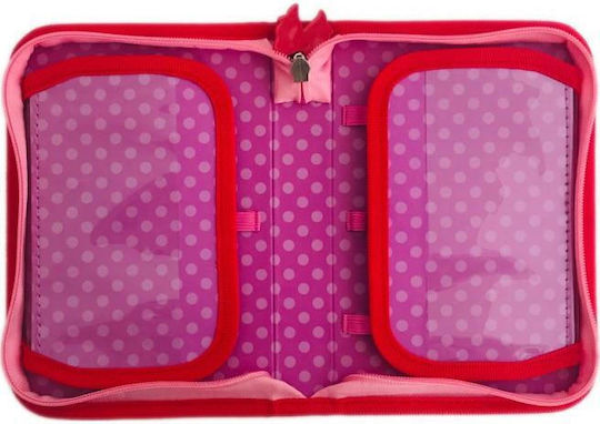 Disney Minnie Pencil Case with 2 Compartments Red