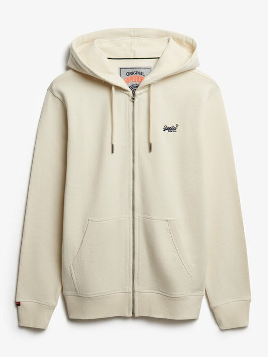 Sweatshirt with Hood Beige