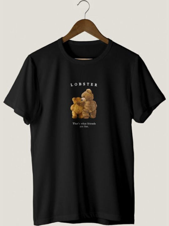 Lobster Hug Bear Tee Black W1099