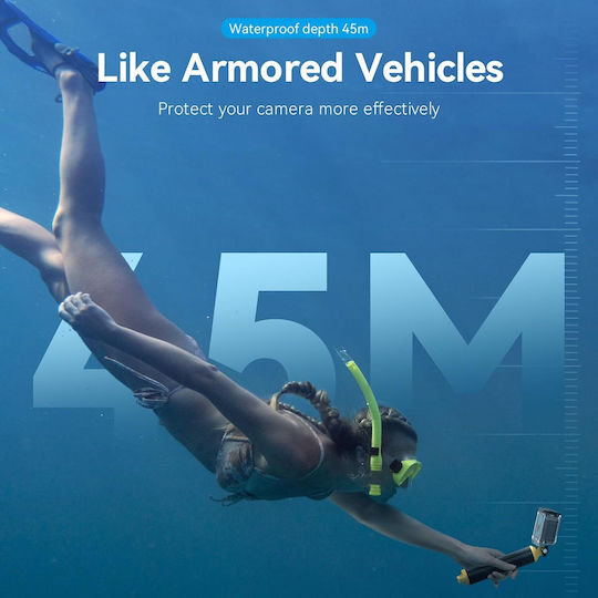 Husă Protectoare Impermeabilă Cameră Video Sport Compatibilă GoPro Hero 13 12 11 10 9 Neagră Policarbonat Transparent