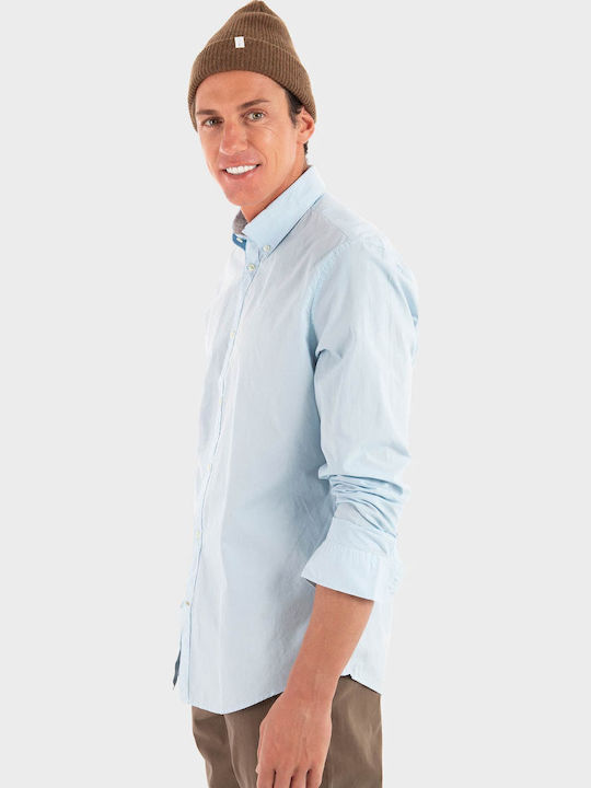Μακρυμάνικo Βαμβακερό Πουκάμισο Light Blue
