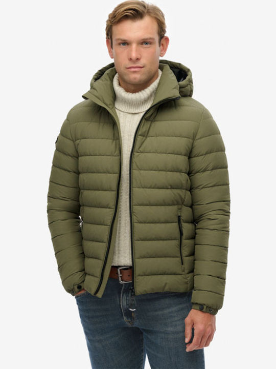 Fuji Зимно Мъжко Яке Puffer Маслинено