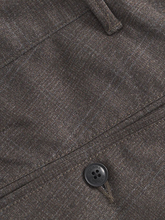 Paul Trousers Elastic in Regular Fit Brown