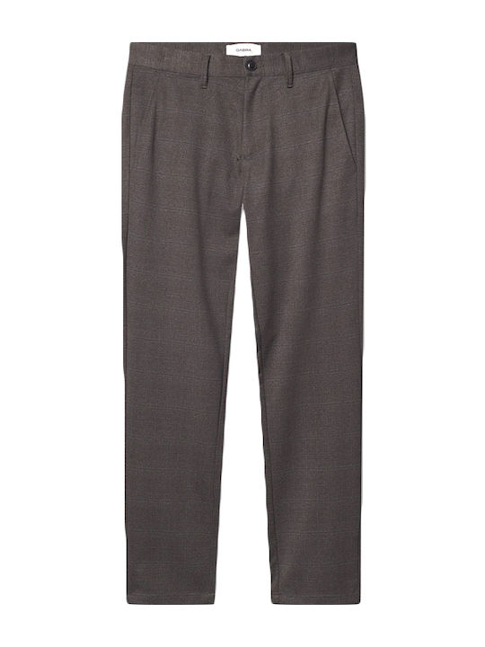 Paul Trousers Elastic in Regular Fit Brown