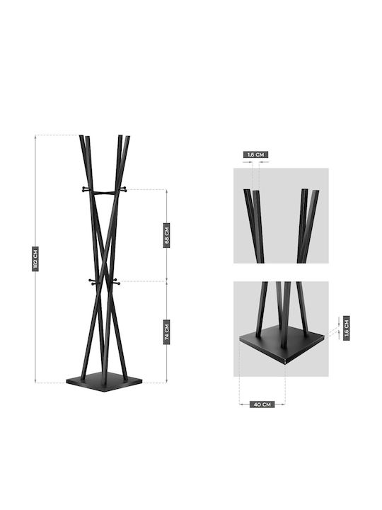 Mark Adler Metallic Coat Rack Black 182cm