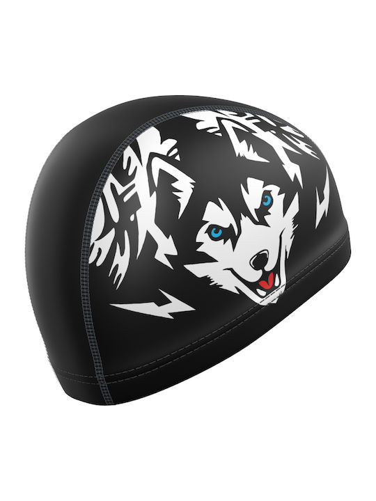 Σκουφάκι Κολύμβησης Υφασμάτινο Mad Wave Husky Pu-coated Swim Cap Black M058301001w Μαύρο