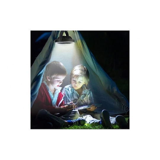 Smart Portable Camping Fan Usb Charging Bright Led Light Black