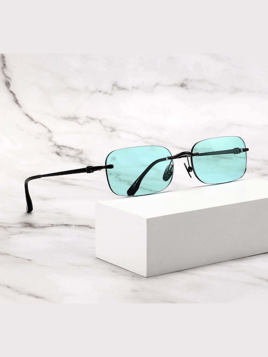Red Raven Ragnar Unisex Sunglasses with Black Frame and Turquoise Lens rd-000071-SUNRISE-54716088516942